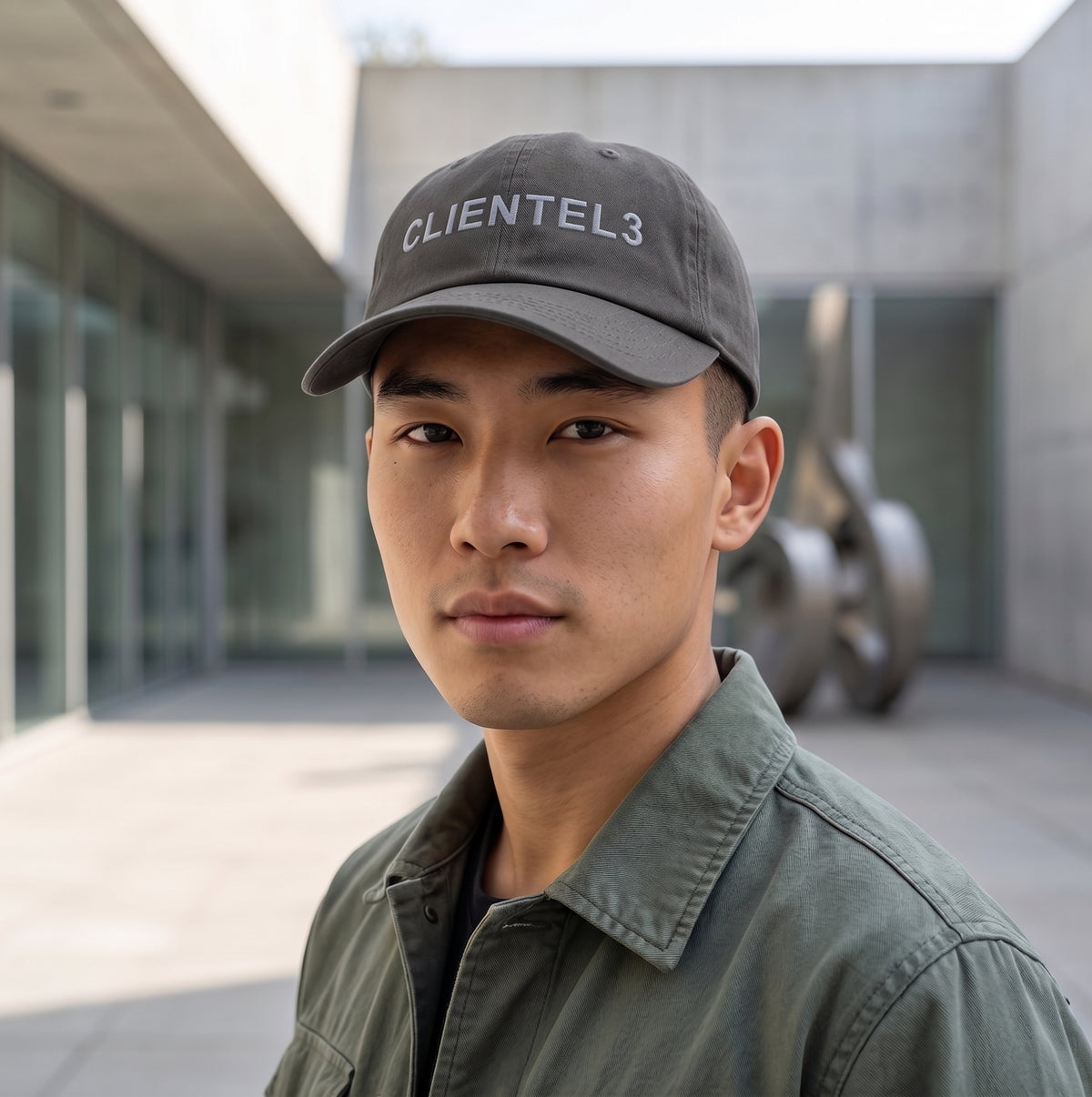 C3 Gray on Gray Baseball Dad Hat